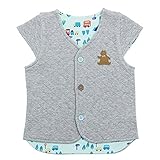 DWSIOOW 子供 キッズあったかキルトベスト 前開き ニット 中綿スクール リバーシブルーベスト アウター 防寒　春、秋、冬　出産祝い　ギフト　プレゼント　80cm　90cm　100cm (80c