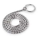 犬用首輪 チェーンカラー しつけ用首輪 ステンレス 犬の首輪 チョークチェーン 訓練用 トレーニング用 小型犬 中型犬 大型犬用 (5mm×60cm)