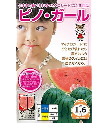 ５・６・福岡県・はっぱ・ピノガール Amazon.co.jp: ナント種苗 小玉スイカ種子 ピノ・ガール 5粒入り 小袋