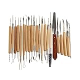 Dagly(TM) 22Pcs /設定する木製アートクラフト彫刻ツールクレイ陶器ツール陶器粘土クラフトマーカーDIYアートクレイ金型ツール