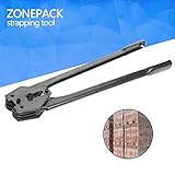 ZONEPACK 12mm〜16mm 12/25 " - 31/50"ストラップ用手動プラスチックストラップツールシーラー&テンショナーPP PET 結束機 梱包機