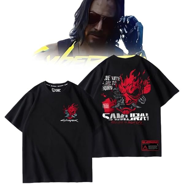 Amazon | OniCyborg Cyberpunk Tシャツ | Tシャツ・カットソー 通販