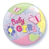 ベビーガールズ蝶22インチQualatex Bubble Balloon