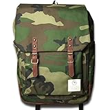 ポリキャンバス素材のスクエアダブルベルトフラップリュック CM