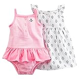 カーターズ Carter's ロンパース & ワンピース 2枚組 半袖 綿100% 2-Piece Dress & Romper Set 9M (67-72cm) [並行輸入品]