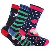 ペッパピッグ オフィシャル商品 キッズ・子供用 スリッパソックス 滑り止めつき靴下 (3足組) (EUR 23-26) (ネイビー)