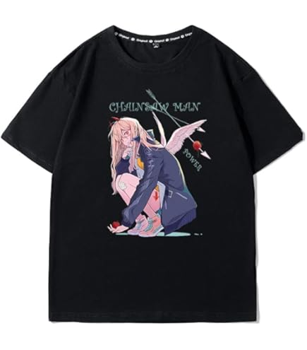 Amazon.co.jp: チェンソーマン 厚手 Tシャツ 半袖 280g 綿100% 丸首