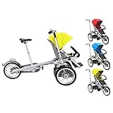 16インチ3輪ベビーカー/母の赤ちゃんバイク/出荷バイクトランスキャリア自転車ベビーカー (黄)