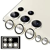 Galaxy S23 Ultra SC-52D SCG20 用 カメラフィルム [Kakuki] ギャラクシーS23ウルトラ 用 カメラ保護フィルム 薄型 強化ガラス 耐衝撃 独立型 露出オーバー防止 アルミ合金 カメラカバー (Galaxy S23 Ultra, グリーン)