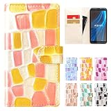 AQUOS sense 7 SH-53C SHG10 SH-M24 ケース カバー 手帳型 SH-53Cケース SHG10ケース sense7ケース SH-53Cカバー SHG10カバー sense7カバー SH-53C手帳型 SHG10手帳型 sense7 SH53C アクオス センス7 ハンドあり 本革 ステンドグラス イエロー
