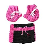 Zhhlaixing ベビー服 Newborn Baby Girls Crochet Knit Gloves+Shorts Set Photo Photography Prop Costume Clo