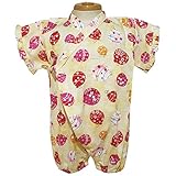 甚平グレコ ロンパース 定番 キッズ 女の子 子供 日本製 夏物 七夕 夏祭り j-71587 70cm イエロー