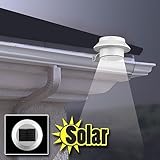 Solar Powered Wireless Motion Sensor Outdoor LED Wall Lights for Garden Patio Fencing Path Lighting 