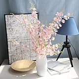 MIOIM ファレノプシス Phalaenopsis お祝い インテリア造花 枯れない 手作り 本物そっくり 誕生日 ギフト 贈り物 (ピンク)