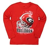 Georgia Bulldogsユース長袖Smash Mouth Football Tシャツ – レッド Yth L レッド