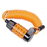 自転車コンビネーションロックポータブル4桁ロードバイクロックコード可変コンパクトサイズ1.2Mケーブル亜鉛合金ボディ