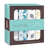 おくるみ 出産祝い エイデンアンドアネイ 4枚セット Swaddle[4パック] マルチふくろうドット ブランケット ギフト ベビー 子供 男の子 女の子 [並行輸入品]