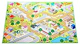 Kids Felt Play Mat withノンスリップ、グリップBacking、インドア/アウトドア、洗濯機可、59 " L x 39 " W