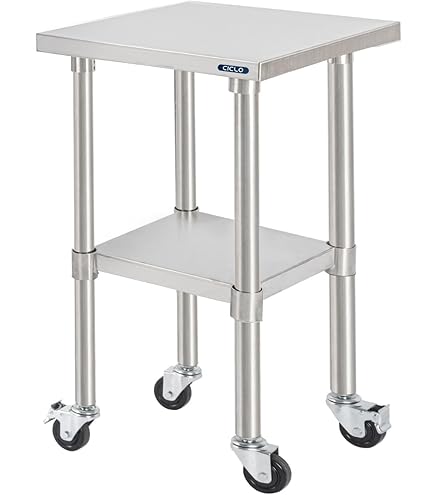 【送料込み】￼ステンレス製　作業台高さ88 × 40 × 45cm Amazon.co.jp: [日本製] ステンレス 作業台 キャスター付き 業務用 幅