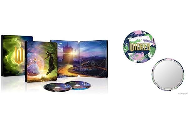 【Amazon.co.jp限定】ウィキッド 永遠の約束　４Ｋ ＵＨＤ ＋ ブルーレイ セット　スチールブック仕様 [Light] オリジナル刺繍缶ミラー付きコレクション（ビジュアルシート3枚セット＋ポストカード3枚セット付き）[Blu-ray]