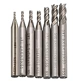 エンドミル 超硬 ハイス鋼 HSS 4枚刃 7本セット 1.5mm 2mm 2.5mm 3mm 4mm 5mm 6mm 超硬 切削 フライス 加工 ルーター CNC ビット