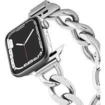 【casetify】Apple Watch チェーンブレスレット　シルバー Amazon.com: CASETiFY Chain Bracelet Watch Band [Premium