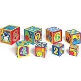 Earlyears ABC and 123 Stacking Cubes Baby Toy [並行輸入品]