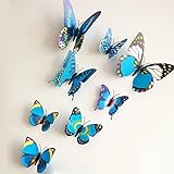 12 Pieces 3D Butterfly Stickrs Fashion Design DIY Wall Decoration House Decoration Babyroom Decorati