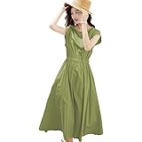 イノ ワンピース レディース マキシワンピース 四色 ポケット付き 裏地付き ウエストゴム 夏 ワンピ ゆったり 着痩せ お洒落 無地 魅力 通勤 OL お出かけ 大きいサイズ ロングワンピース