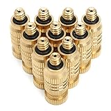 KING DO WAY 10個セット 4ｍｍ 噴霧スプレー ミストノズル 霧吹きノズル スプリンクラー 真ちゅう製 農業灌漑 ガーデンニング 水やり 散水用具
