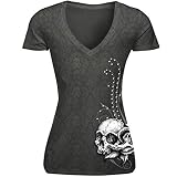 レディースハロウィンスカル3dスケルトンLifelikeゾンビプリントTシャツカジュアルTシャツ L ホワイト