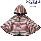 mikihouse Double_B(ミキハウスダブルB)ネイティブ柄ポンチョ(裏地フリース素材) フリー(70-90cm),マルチ（87）