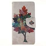 Huawei P8 Lite ケース, UNEXTATI 手帳型ケース, Huawei P8 Lite ケース カバー, 高品質 PUレザー 手帳型 ウォレット型 財布型 保護カバー カード収納 スタ