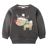 AmazingDeal 子供服 男の子 女の子鹿 ペンギン キーズ カートゥーン 長袖 春秋冬 コーデュロイ 衣装 レジャー 快適 (100, ブラウン)