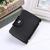 ユニセックスのpuレザーカードスロット24人の女性の財布のポケットケースクレジットカードホルダー
