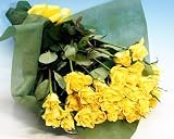 30歳・結婚30周年・勤続30年など、30に関するお祝いに! お買い得黄バラ30本の花束 日時指定無料