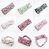 Domybest可愛いベビー キッズヘアバンド リボン カチューシャ　フローラル　蝶結び　弾力性 6個セット 新生児 赤ちゃん 出産祝い 内祝い お宮参り 誕生日 100日記念 こどもの日 記念撮影 