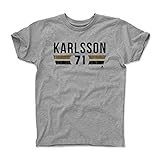 500レベル's Williamウィリアム・カールソン子供用シャツ – Vegasホッケーファンギア – Karlsson Vegasフォント Toddler (2T) グレイ