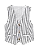 Gymboree Big Boys' Bluestripe Seersucker Vest Multi S [並行輸入品]
