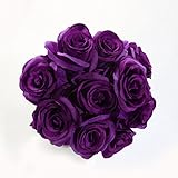 Luyue【 バラ 造花 10本 セット 】 薔薇 花束 結婚式 パーティーグッズ イベント 誕生日 プレゼント ギフト 贈り物