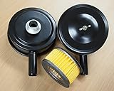 Lot of (2) Air Compressor Intake 4 Air Filter Silencer 1/2 MPT Paper Cartridge Metal House by Unbran