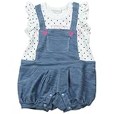 《夏対応》SHORH KID'S(ショーキッズ) 女児天竺+スラブデニムアメカジオーバーオール重ね着風カバーオール 70cm/サックス NO.SD-50272