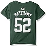 NFL幼児用クレイMatthewsグリーンBay Packers Mainliner Name & Number半袖Tee、ハンター、4 Tall