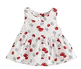 （ディゾン）dizoon 春夏 子供 ベビー キッズ 女の子 ワンピース ドレス スカート 可愛い服 3デザイン いちご 花柄 ピンク/ブルー ホワイト 6-36ヶ月
