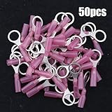 Hilitchi 50個ナイロン熱収縮リング断熱ターミナル電気ワイヤクリンプコネクター( 22 – 16 AWG、3 / 8 " ) HRR41