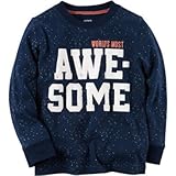 カーターズ Carter's/ ロングスリーブ Awesome グラフィック ティ ブルー トップススウェット 6ヶ月【並行輸入】