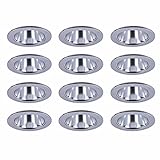 elitco照明r4 – 199 cc-12pk recessed-light-fixture-trims 4 "リングwithクロームReflector、Fits par20 / r20 12パック