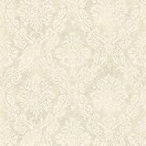 Chesapeake MEA79155 Kent Cream Garden Damask Wallpaper by Chesapeake