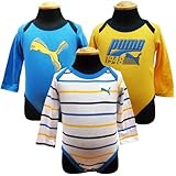 PUMA プーマ 長袖 ベビー ボディースーツ 3枚セット - 3/6ヶ月