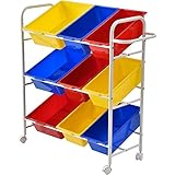 山善(YAMAZEN) おもちゃラック おかたづけ 収納 9箱 3段